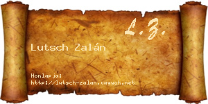 Lutsch Zalán névjegykártya